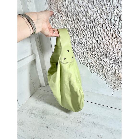 Marc Jacobs Leather Top Handle Shoulder Hobo Handbag Light Apple Green - Picture 5 of 14